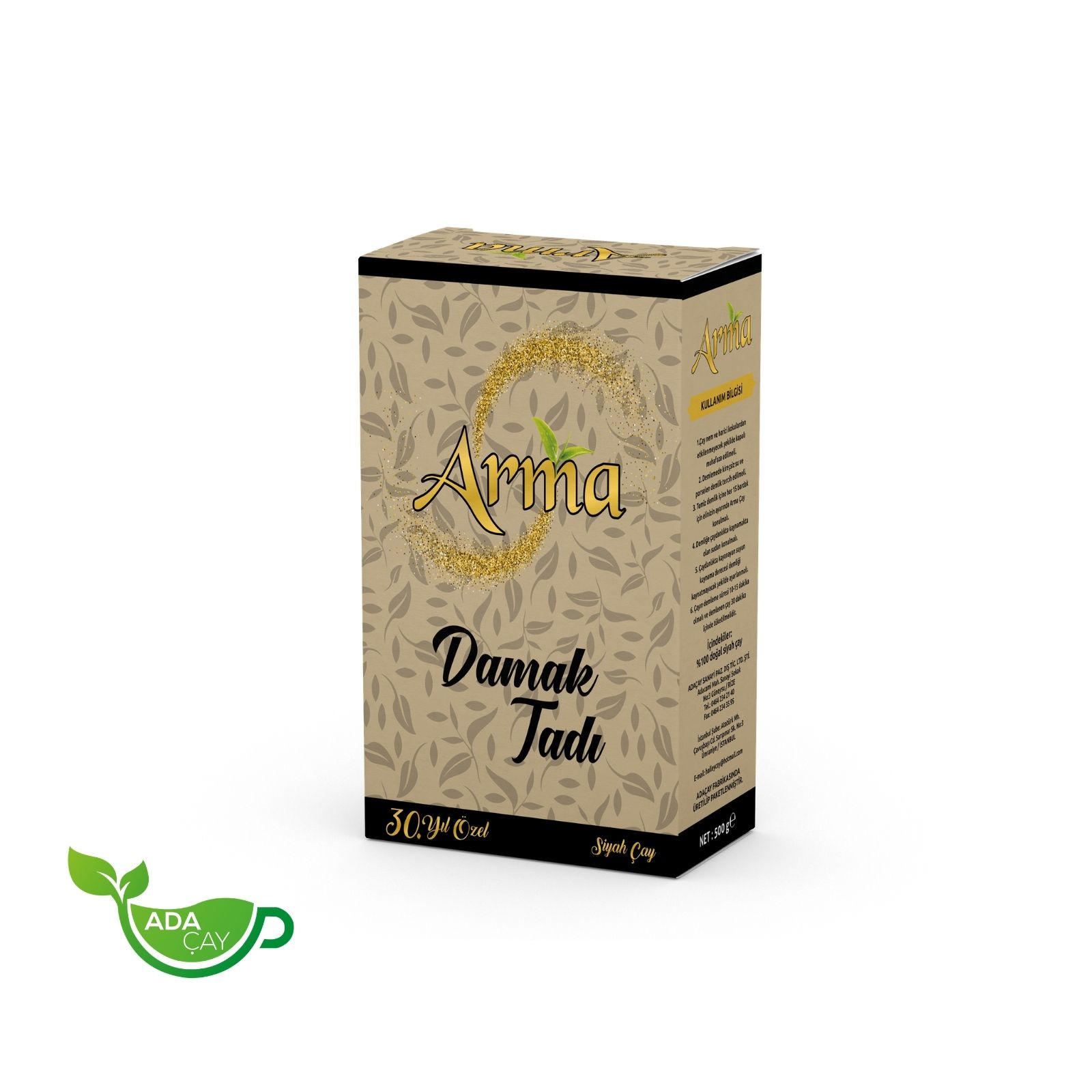 Arma Damak Tadı Bergamot Aromalı Siyah Çay, 500 gram